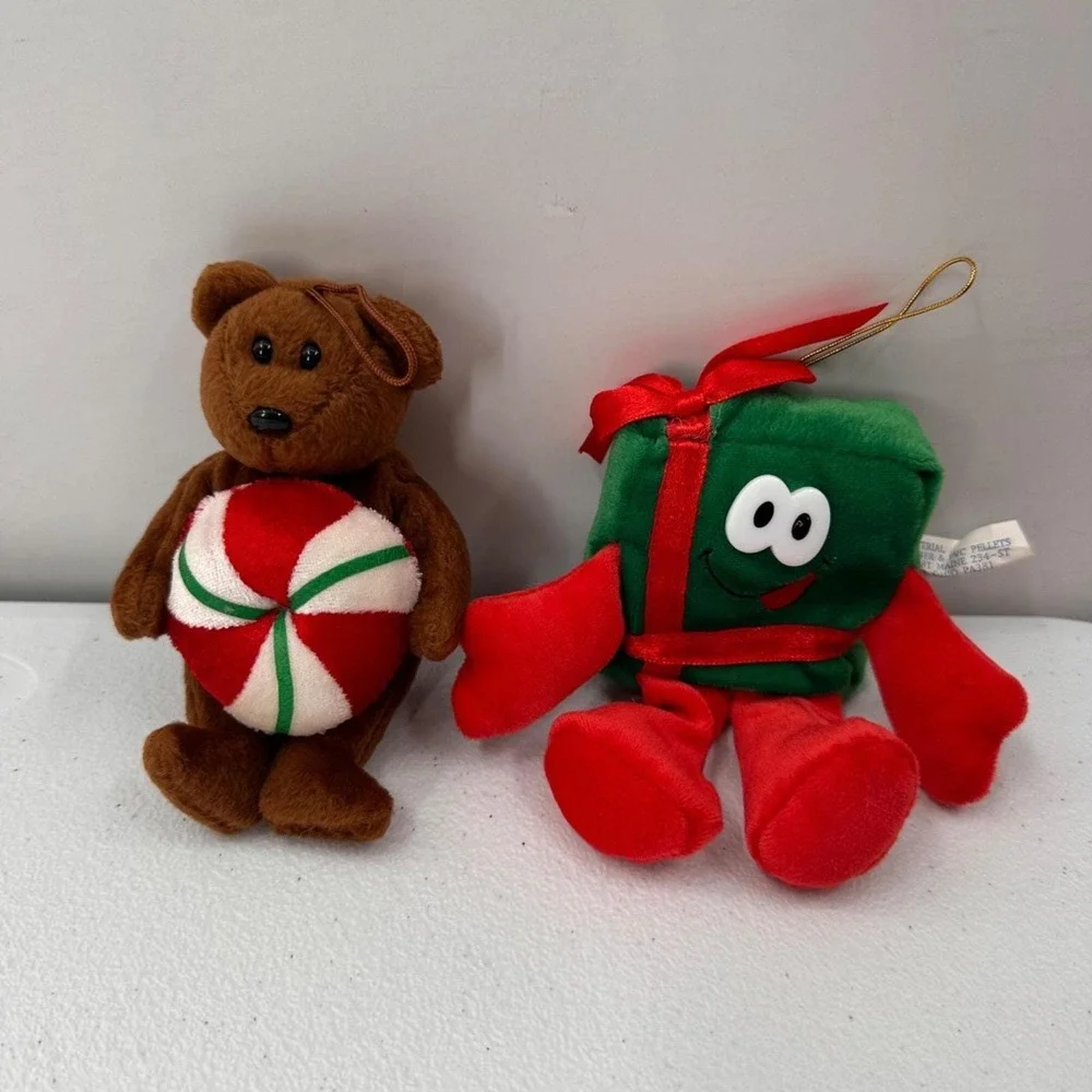 Vintage Dandee Christmas Plush Bear Ty Jingles Gift Set Ornament 5